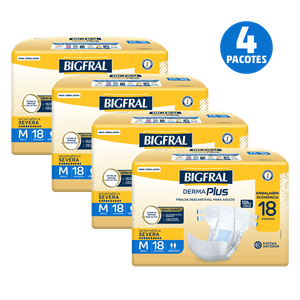 Fralda Bigfral Derma Plus Econômica M 72 Unidades