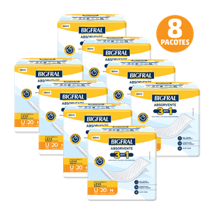 Bigfral Absorvente 3 em 1 | 160 unidades