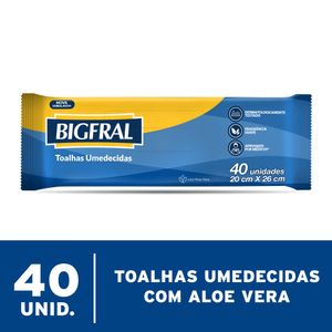 Toalha Umedecida Bigfral 40 Unidades