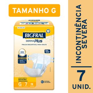 Fralda Bigfral Derma Plus G 7 Unidades