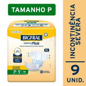 Fralda Bigfral Derma Plus P 9 Unidades