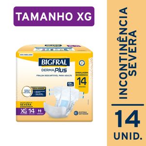 Fralda Bigfral Derma Plus Econômica XG 14 Unidades