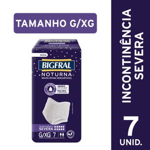 Bigfral Noturna Roupa Íntima Descartável G/XG 7 Unidades