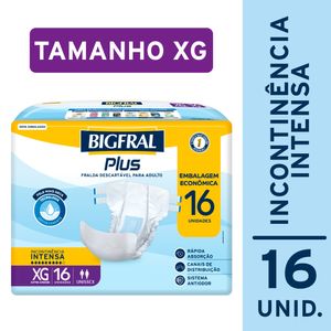 Fralda Bigfral Plus Econômica XG 16 Unidades